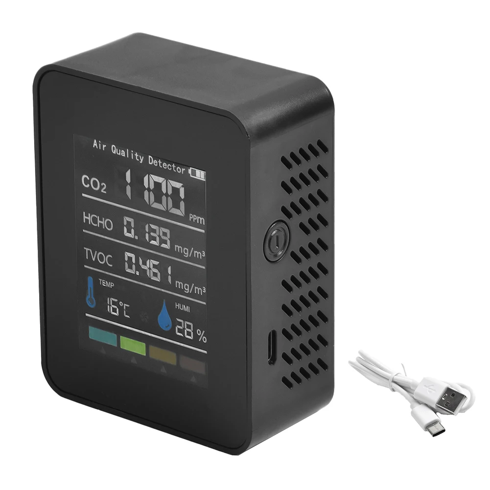 Устройство для обследования с цифровым дисплеем, определитель СО2 HCHO TVOC AQI, прибор для проверки качества воздуха
Устройство для обследования с цифровым дисплеем, определитель СО2 HCHO TVOC AQI, прибор для проверки качества воздуха