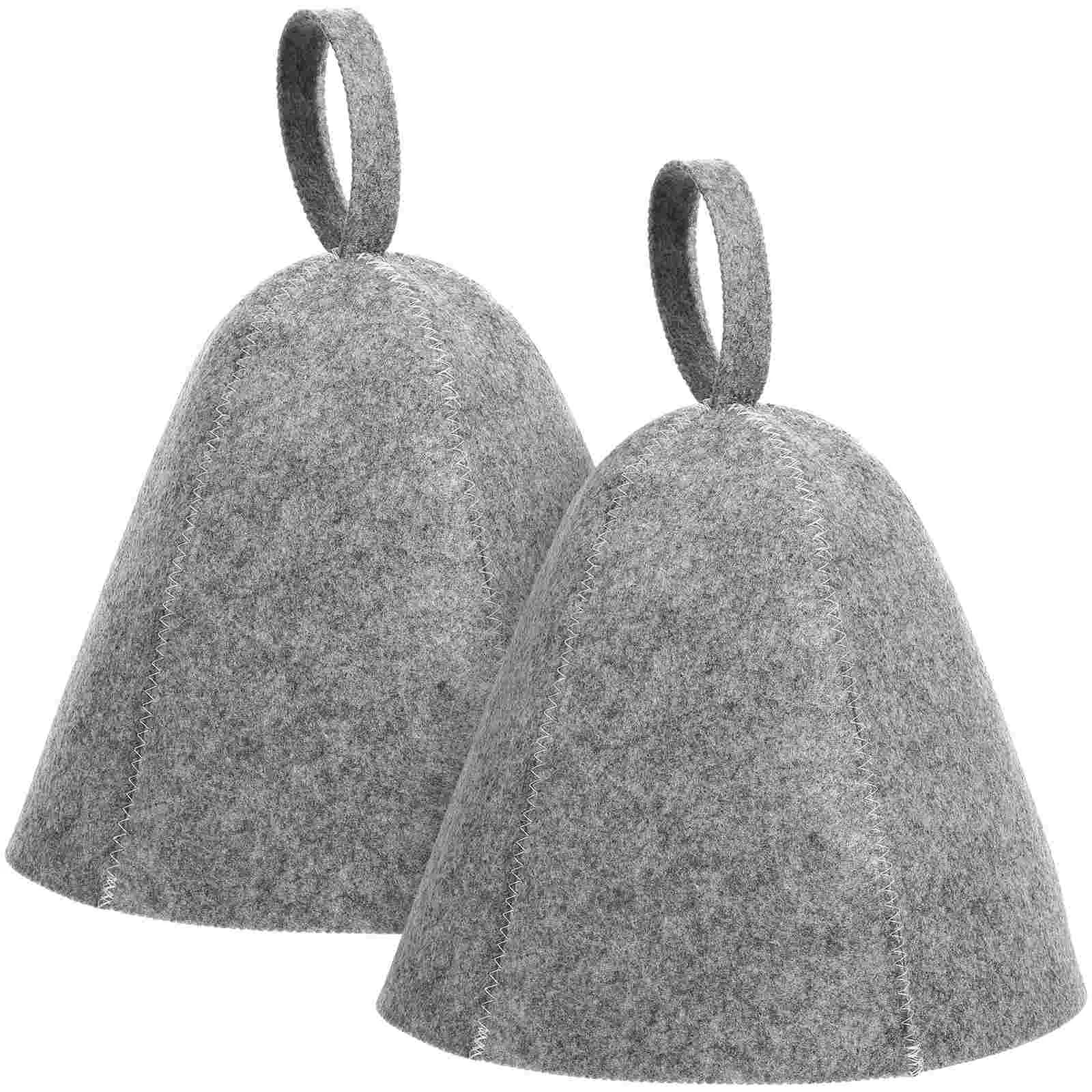 

Anti Heat Sauna Hat Thicken Wool Felt Shower Cap Hair Turban Quickly Towel Drying Towel Hats Sauna Bathroom Accessories