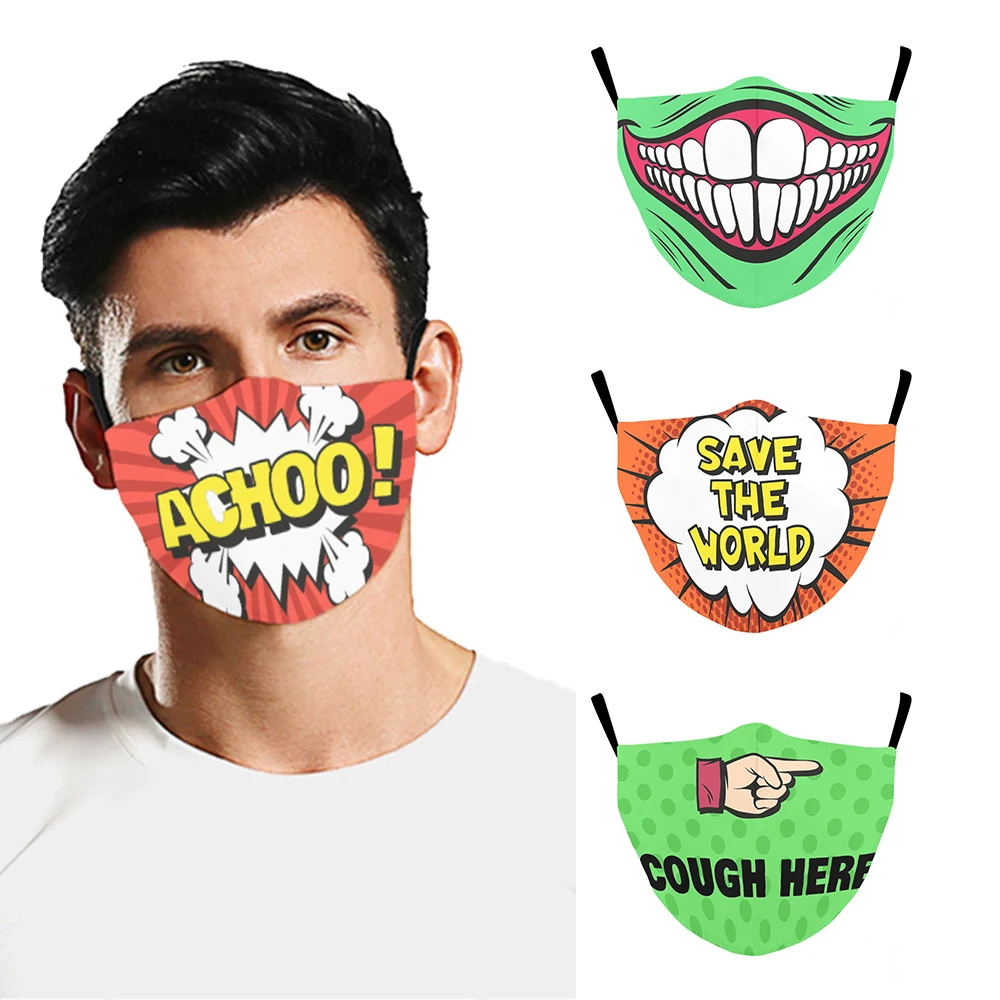 Fashion Pop Art Print Reusable Face Masks Protection Adult Outdoor Riding Mouth Cover Monster Mask Men Women Halloween Cosplay 
Fashion Pop Art Print Reusable Face Masks Protection Adult Outdoor Riding Mouth Cover Monster Mask Men Women Halloween Cosplay