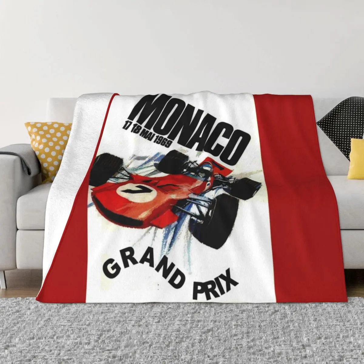 MONACO : Vintage 1969 Grand Prix Auto Racing Print Throw Blanket Decoratives Picnic Blankets
MONACO : Vintage 1969 Grand Prix Auto Racing Print Throw Blanket Decoratives Picnic Blankets