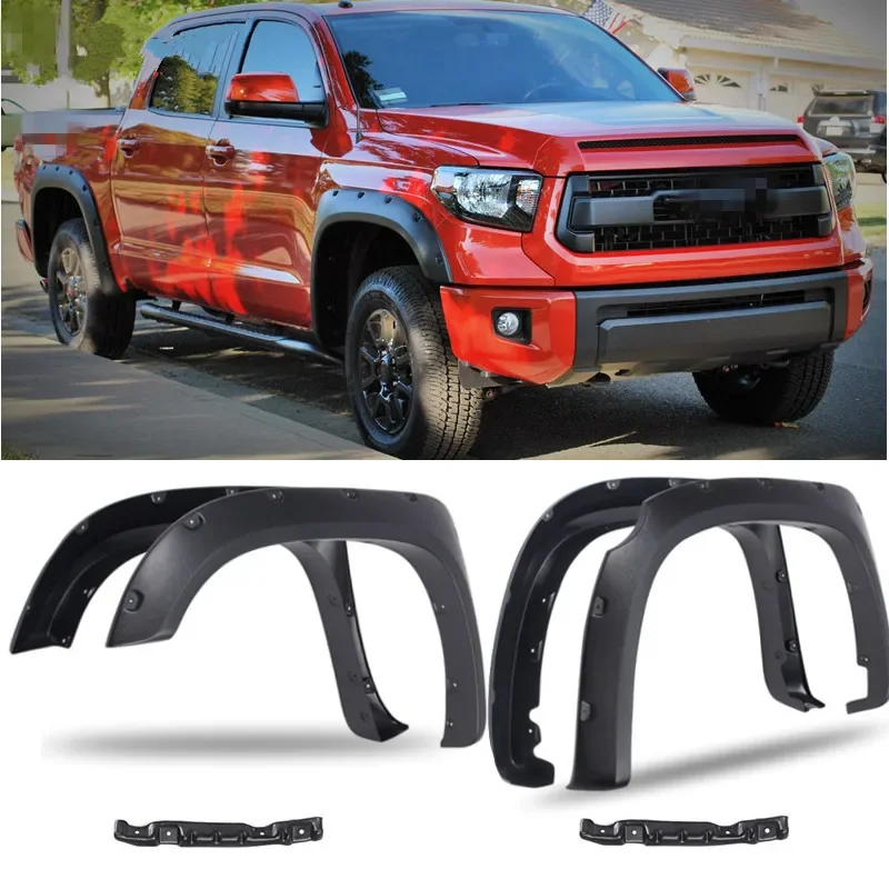 

4Pcs Car Mudguards Wheel Arch Fender Flares Body Kit Splash Guard Mud Flap For Toyota Tundra 2014-2017 Car Accessories
