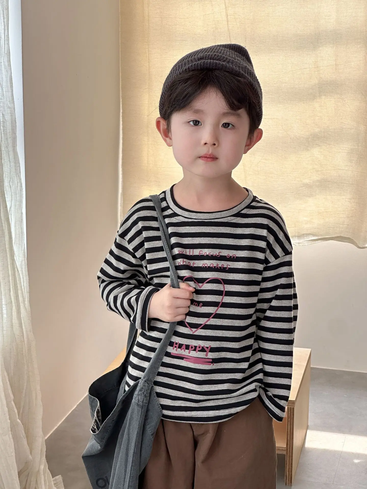 2025 Autumn New Children Long Sleeve T Shirts Cotton Girls Loose Striped Bottoming Shirt Boys Versatile Casual Tops Kids Clothes 29 S4d0914fb179d4d1a924517a88b985e04h