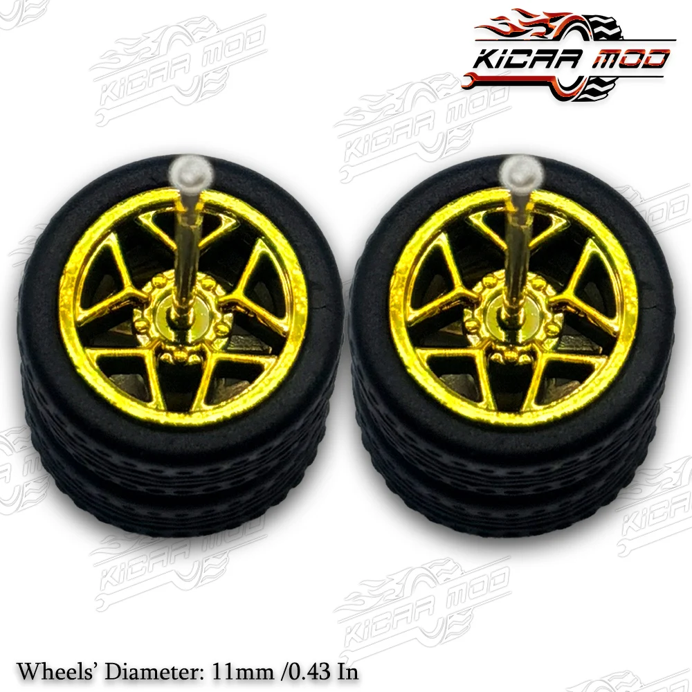 1/64 Model Car Wheels with Rubber Detachable Tires Pentagram Refitting Parts for Diecast Toys Hot Wheels Matchbox D:11mm 1 Set
1/64 Model Car Wheels with Rubber Detachable Tires Pentagram Refitting Parts for Diecast Toys Hot Wheels Matchbox D:11mm 1 Set