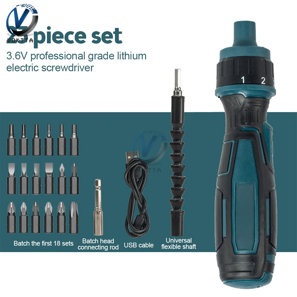 Cordless Electric Screwdriver Li-ion Battery Rechargeable Drill 3.6V Power Tools Set Household Maintenance with LED Worklight
Cordless Electric Screwdriver Li-ion Battery Rechargeable Drill 3.6V Power Tools Set Household Maintenance with LED Worklight