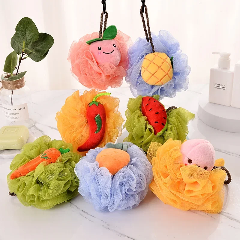 

Новый креативный разноцветный мяч для ванны Shu Qi, мягкое банное полотенце с фруктами и цветами, товары для ванны