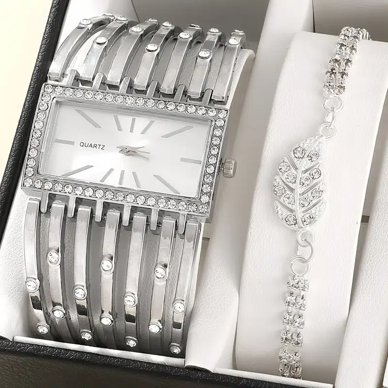 Ladies Casual Watch Women Stainless Steel Quartz Wristwatches Luxury Brand Women's Crystal Fashion Bracelet Clock Gift 2pcs/set
Ladies Casual Watch Women Stainless Steel Quartz Wristwatches Luxury Brand Women's Crystal Fashion Bracelet Clock Gift 2pcs/set