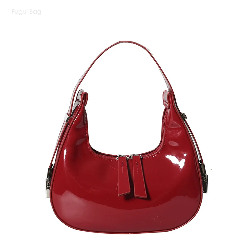 Women's Underarm Bag, Single Shoulder Bag High-end Solid Color New Minimalist and Fashionable Patent Leather Glossy Surface
Women's Underarm Bag, Single Shoulder Bag High-end Solid Color New Minimalist and Fashionable Patent Leather Glossy Surface