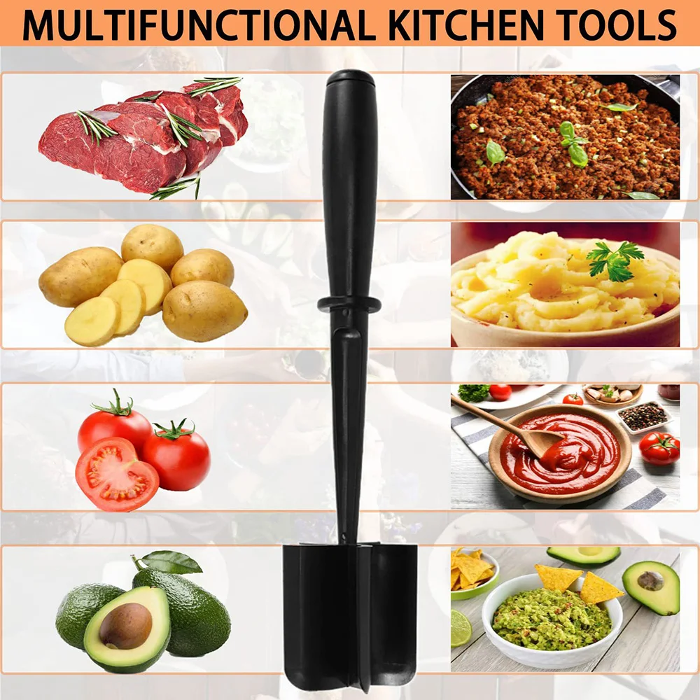 Premium Heat Resistant Meat Grinder Smasher for Hamburger Meat Meat Beef Turkey Potato Masher Kitchen Tool Chopper
Premium Heat Resistant Meat Grinder Smasher for Hamburger Meat Meat Beef Turkey Potato Masher Kitchen Tool Chopper