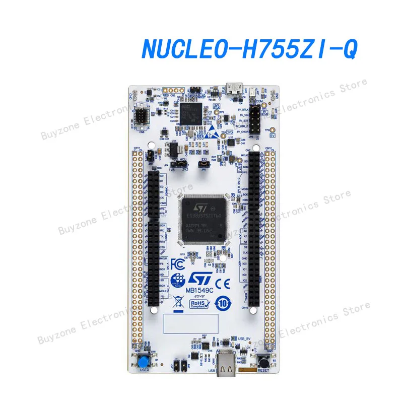 

NUCLEO-H755ZI-Q ARM STM32 Nucleo-144 development board STM32H755ZI MCU, SMPS, supports Arduino, ST Z