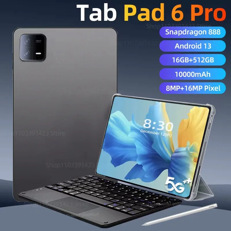 2023 Original Global Version Pad 6 Pro Xioami Tablet PC 10000mAh Snapdragon 888 Android 13.0 16GB 512GB 5G HD 4K Screen WIFI Mi
2023 Original Global Version Pad 6 Pro Xioami Tablet PC 10000mAh Snapdragon 888 Android 13.0 16GB 512GB 5G HD 4K Screen WIFI Mi
