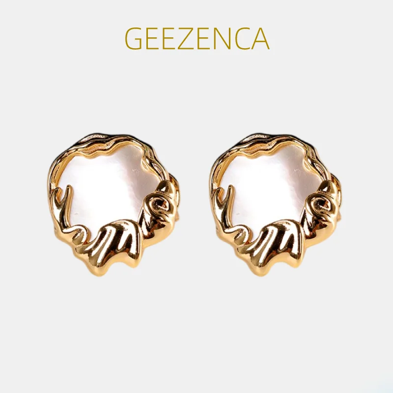 GEEZENCA 925 Silver White Mother of Pearl Small Earrings For Women 18K Gold Simple Irregular Geometric Chic Earring 2023 New
GEEZENCA 925 Silver White Mother of Pearl Small Earrings For Women 18K Gold Simple Irregular Geometric Chic Earring 2023 New