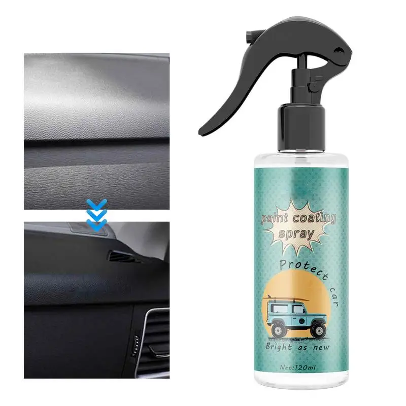 

Auto Trim Restorer Spray 120ml Trim Shine Protectant Car Interior Restorer User Friendly Coating Solution Long Lasting Auto