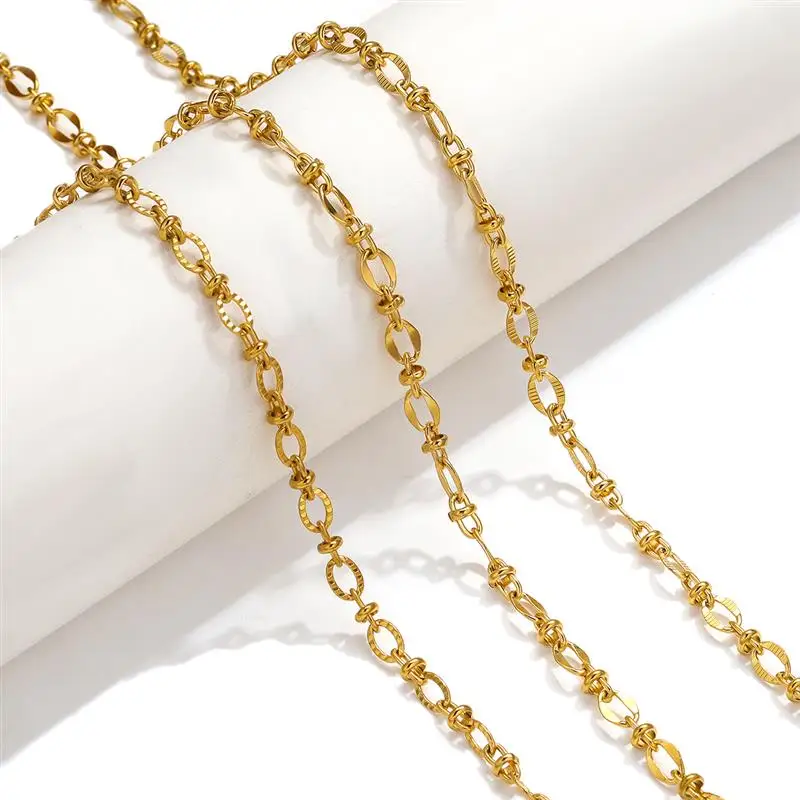 

1 Meter Stainless Steel Cuban Chains for DIY Jewelry Making Findings Handmade Necklace Bracelet Anklet Components Never Fade