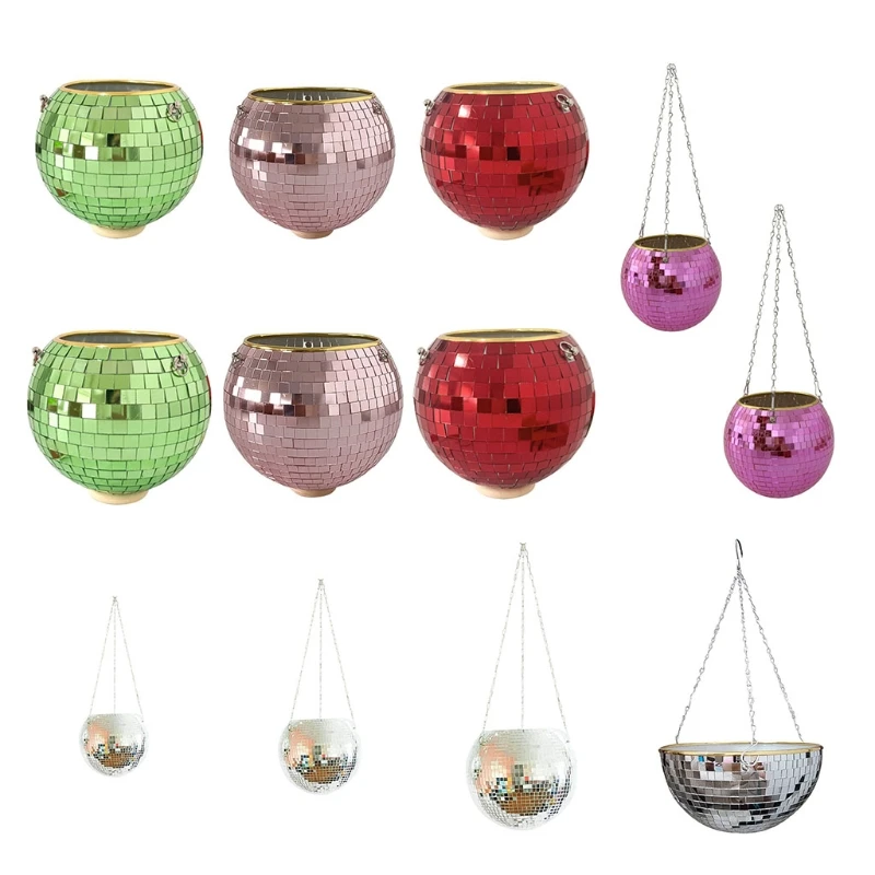 Mirror Disco Ball Hanging Planter Basket Bohemian Style Indoor Shining Flower Pot Modern Window Wall Plants Holder Drop Shipping
Mirror Disco Ball Hanging Planter Basket Bohemian Style Indoor Shining Flower Pot Modern Window Wall Plants Holder Drop Shipping