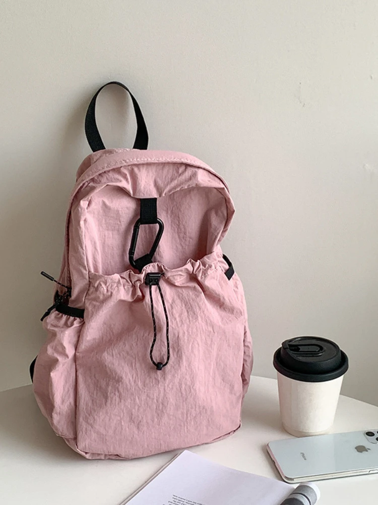 Женские нейлоновые розовые рюкзаки для девочек, Корейская школьная сумка с вышивкой Bot, вместительные женские легкие дорожные сумки в стиле преппи 
Женские нейлоновые розовые рюкзаки для девочек, Корейская школьная сумка с вышивкой Bot, вместительные женские легкие дорожные сумки в стиле преппи