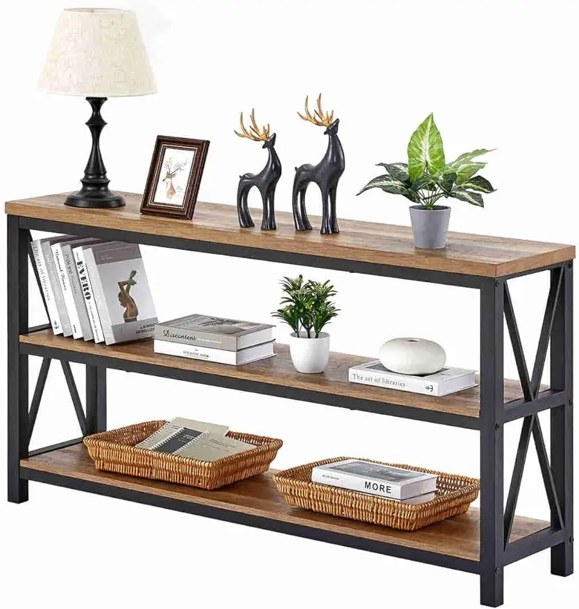 Entryway, Wood Sofa Table, Rustic Hallway Tables with 3-Tier Shelves for Living Room (55 Inch, Rustic Oak)
Entryway, Wood Sofa Table, Rustic Hallway Tables with 3-Tier Shelves for Living Room (55 Inch, Rustic Oak)