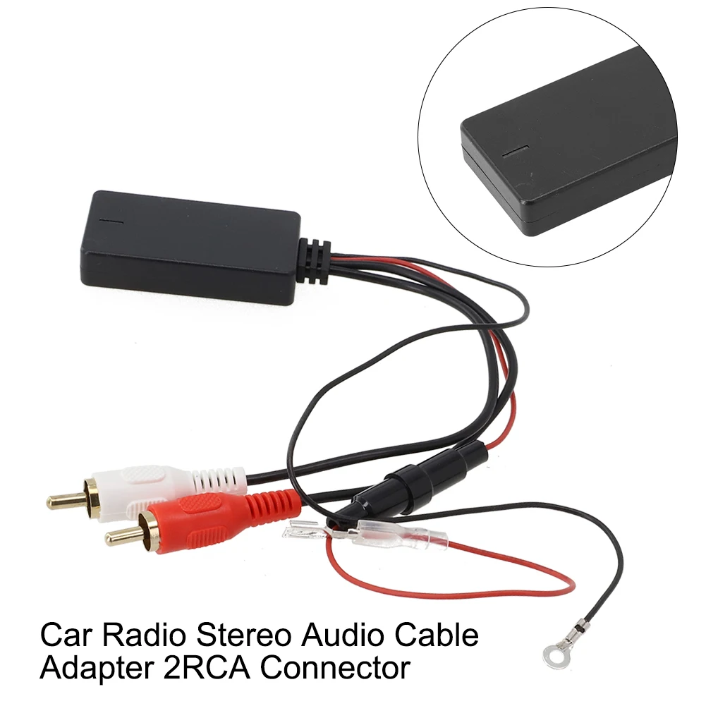 

Черный Bluetooth-Кабель-адаптер для автомобильной стереосистемы 1 шт. 2RCA 5,0 ABS AUX аудио разъем музыкальный SUV прочный новый практичный
