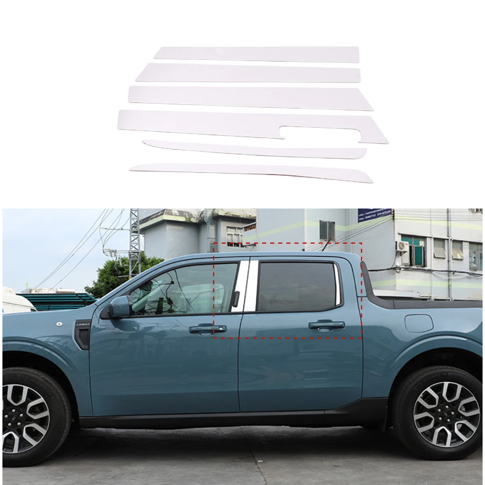 6pcs Car Door Window Pillar Trim Plate Stainless Steel Center Pillar Panel Cover For Ford Maverick 2022-2023 Auto Accessories
6pcs Car Door Window Pillar Trim Plate Stainless Steel Center Pillar Panel Cover For Ford Maverick 2022-2023 Auto Accessories