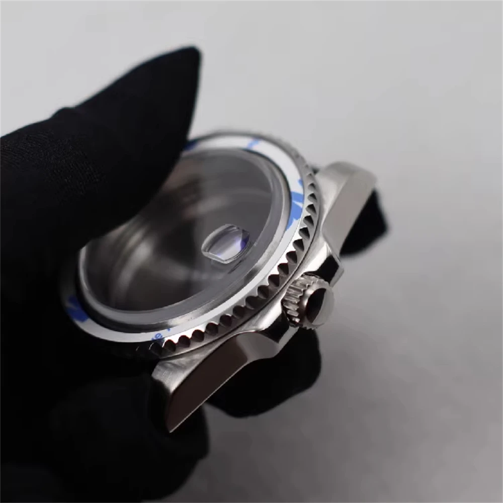 

Silver/Black/Rose 41mm Waterproof Vintage Watch Case Men Watch DIY Case S Crown Fits for NH35 NH36 4R35A 4R36A Movement