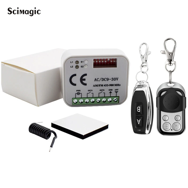 

Universal Garage Gate Door Remote Control Receiver 12V 24V 9-30V Controller Switch 300-900MHZ 433.92 433mhz RX MULTI Opener