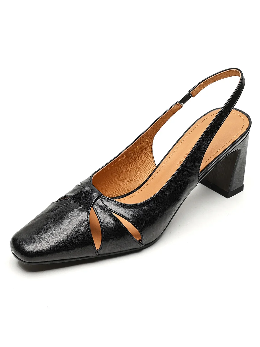 Женские сандалии из натуральной кожи, на высоком каблуке, с закрытым носом
Женские сандалии из натуральной кожи, на высоком каблуке, с закрытым носом