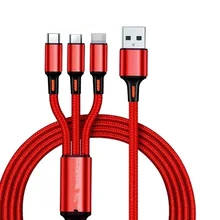 Scalable data number line nylon knitted one drag three data cable multi-head 3A fast charge three-in-one mobile phone
Scalable data number line nylon knitted one drag three data cable multi-head 3A fast charge three-in-one mobile phone