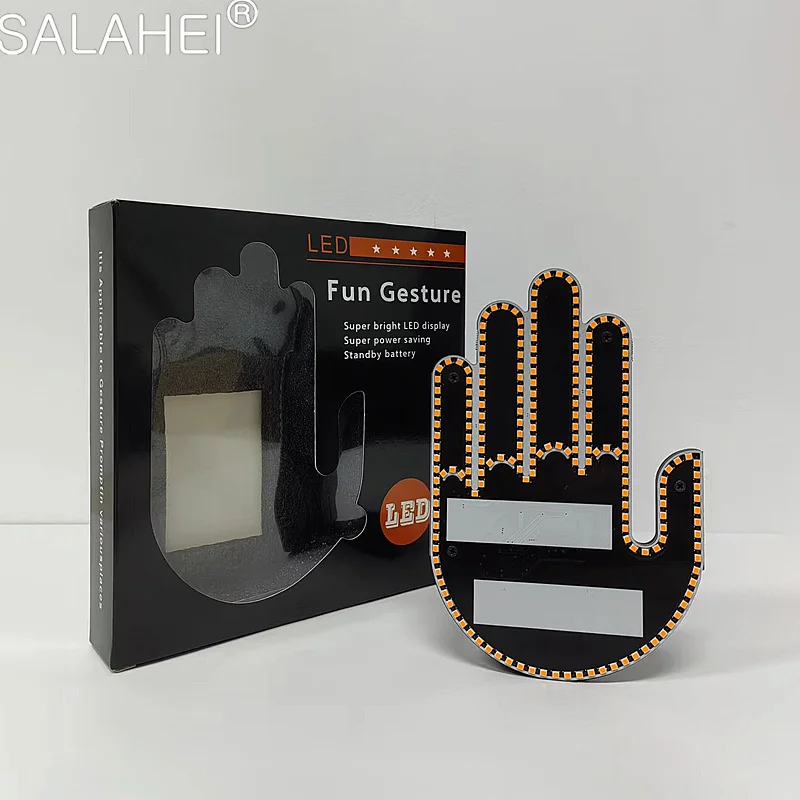 Fun Gesture Lamp Car LED Luminous Hand Gesture Sign Middle Finger Sign Warning Brake Light With Remote Control For Car Accessory
Fun Gesture Lamp Car LED Luminous Hand Gesture Sign Middle Finger Sign Warning Brake Light With Remote Control For Car Accessory