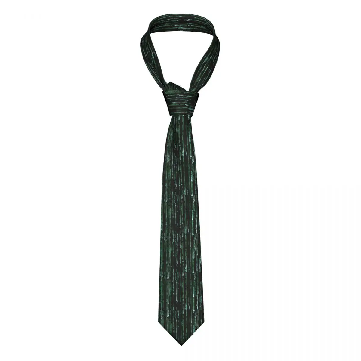 

The Matrix Trinity Film Necktie Men Skinny Polyester 8 cm Narrow Binary Code Neck Tie for Men Daily Wear Gravatas Cosplay Props