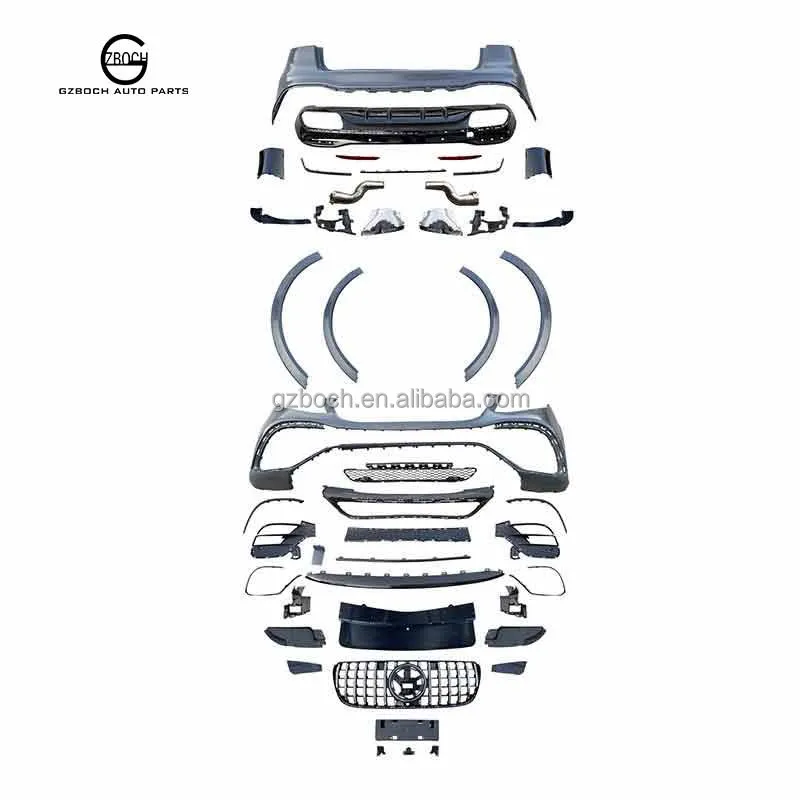 

Wholesale car bumpers For Mercedes Benz W166 GLE Class SUV Upgrade 2022 W167 GLE63 AMG BodyKit Front rear bumper Diffuser