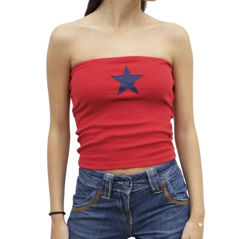 Pentagram Patchwork Top Sexy Bandeau Top Strapless Sleeveless Bandeau Tube Top 10CE
Pentagram Patchwork Top Sexy Bandeau Top Strapless Sleeveless Bandeau Tube Top 10CE