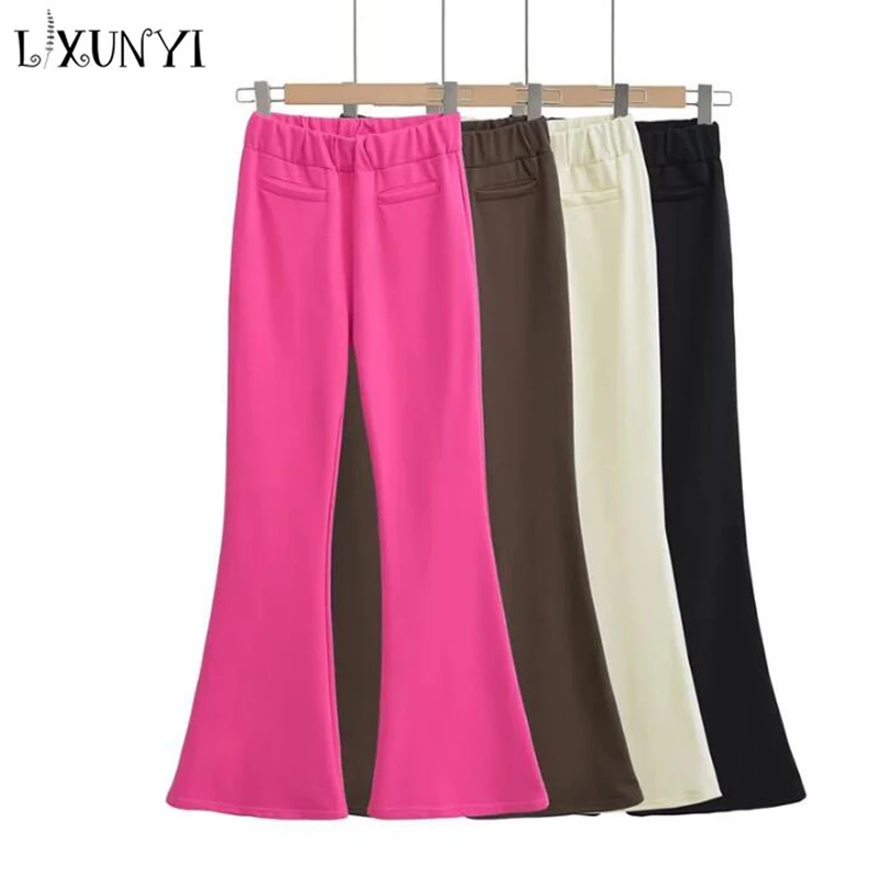 LXUNYI New Slim High Waist Solid Color Female Flare Trousers Sweatpant Women's Casual Pants Spring Korean Mopping Pants
LXUNYI New Slim High Waist Solid Color Female Flare Trousers Sweatpant Women's Casual Pants Spring Korean Mopping Pants