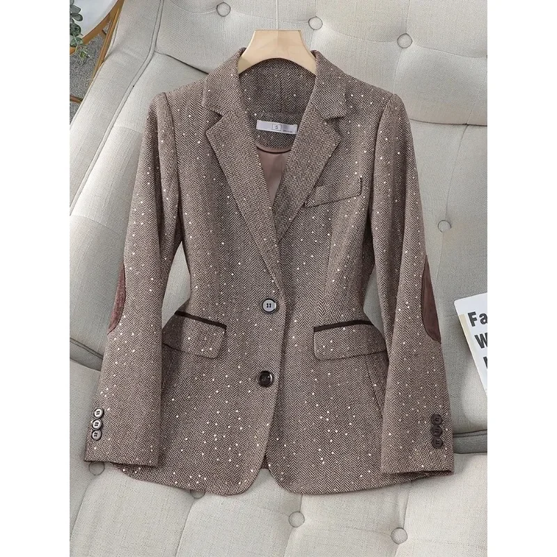 Fashion Autumn Winter Women Blazer Gray Coffee Female Long Sleeve Single Breasted Ladies Casual Jacket Coat
Fashion Autumn Winter Women Blazer Gray Coffee Female Long Sleeve Single Breasted Ladies Casual Jacket Coat