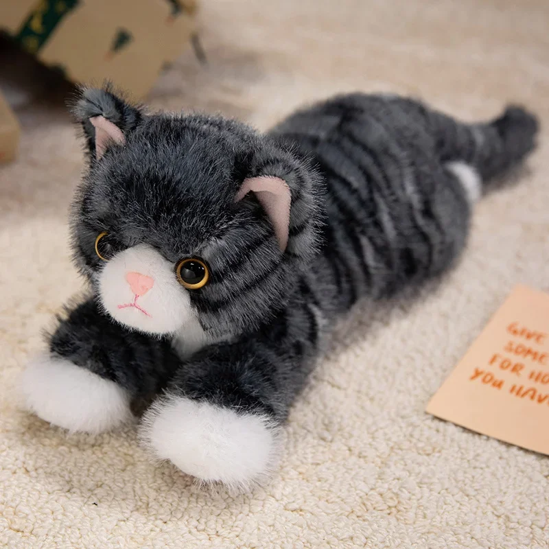 Realistic Cat Plush Toy Lifelike Soft Stuffed Kitten with Fur , Cute Gift for Pet Lovers, Home Decor, Valentine Birthday Realistic Cat Plush Toy Lifelike Soft Stuffed Kitten with Fur , Cute Gift for Pet Lovers, Home Decor, Valentine Birthday