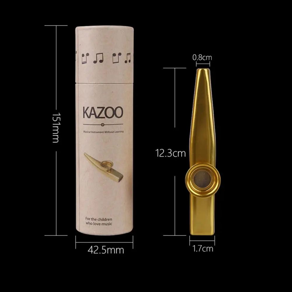 

Useful Kazoos Membranes Accompaniment Karzu Flute Fine Workmanship Stainless Safe Accompaniment Kazoo Performance