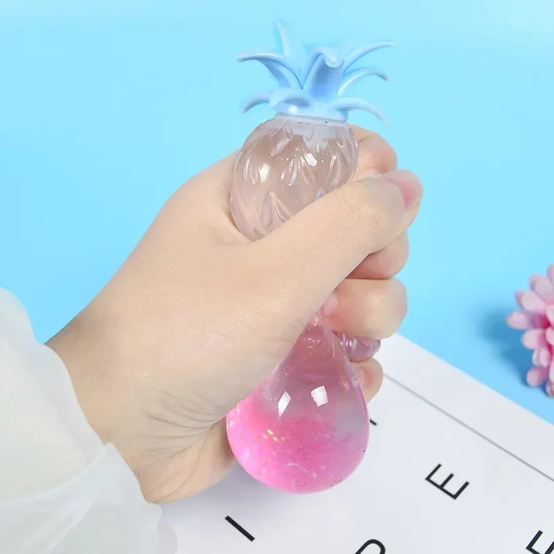 

Creative Funny Pineapple Squeeze Ball Toy Cute Fruit Shape Release Pressure Relief Soft Glue Children's Toy Decompression Toy