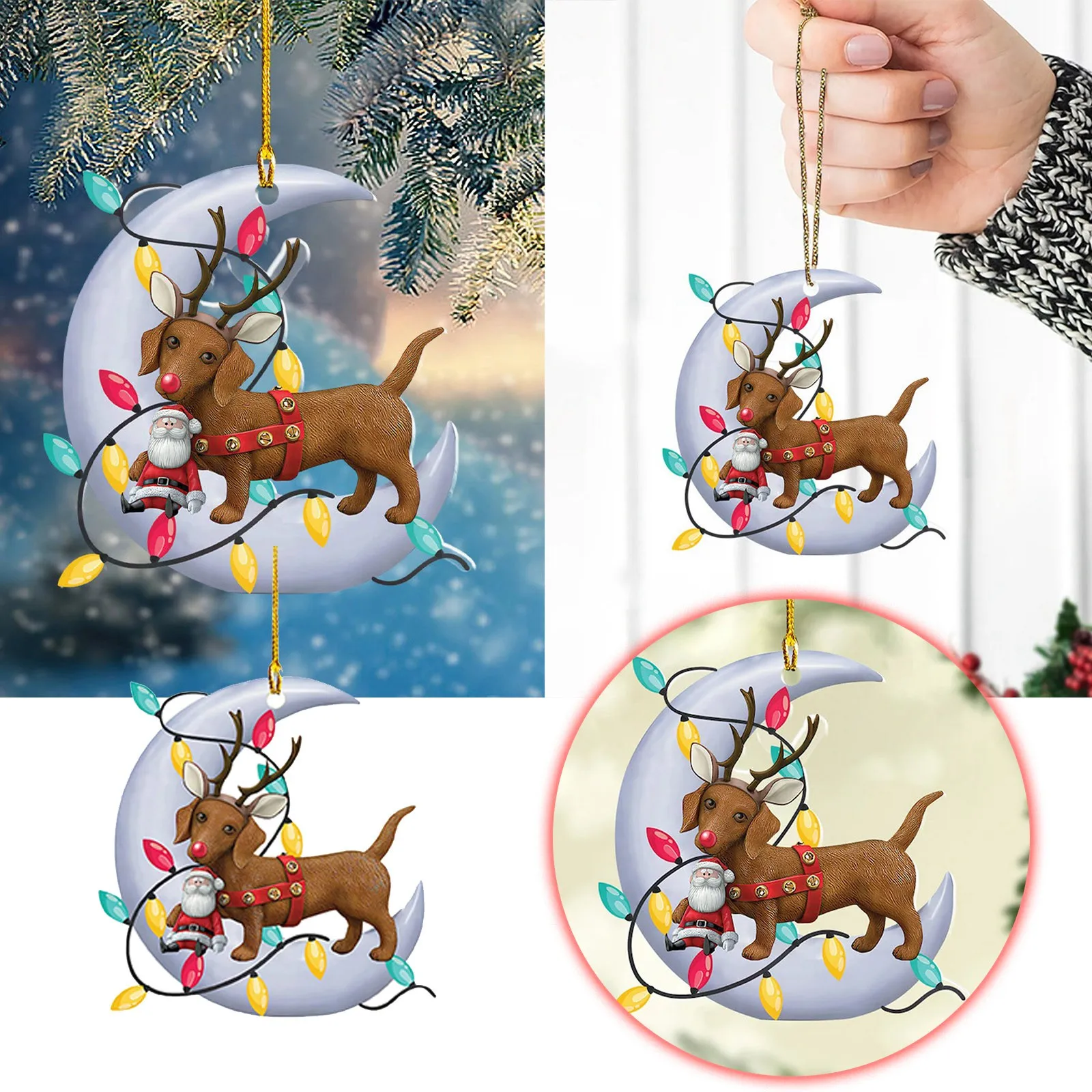 Car Ornament Cartoon Dogs Santa Pendants For Christmas Tree Decoration Festive Celebration Acrylic Products Holiday Gifts Charm
Car Ornament Cartoon Dogs Santa Pendants For Christmas Tree Decoration Festive Celebration Acrylic Products Holiday Gifts Charm