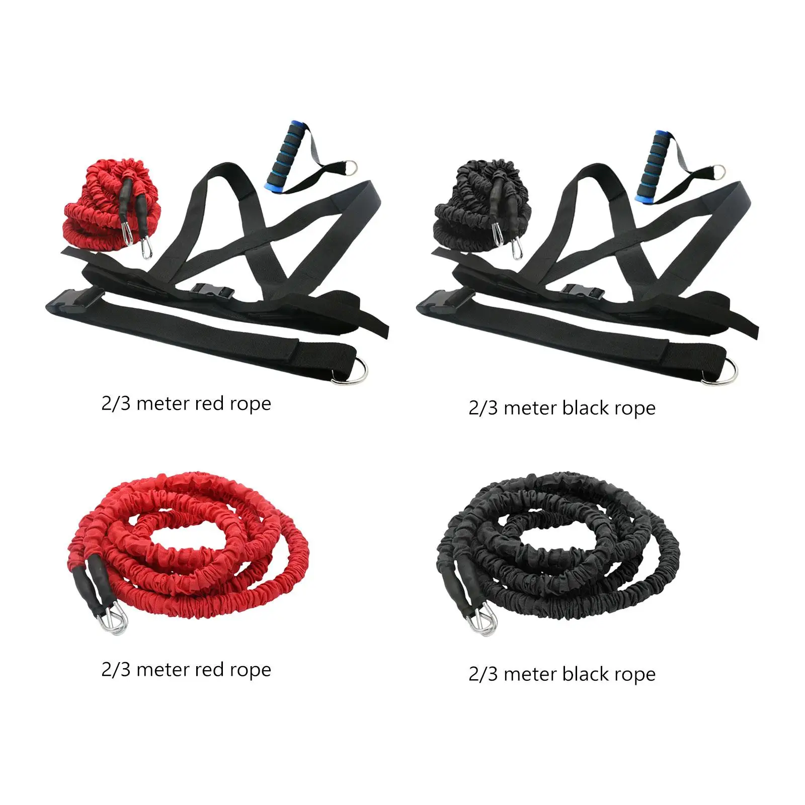 

Physical Training Resistance Rope Kits Improving Speed 50lbs with Protective Sleeves Resistance Bands for Force