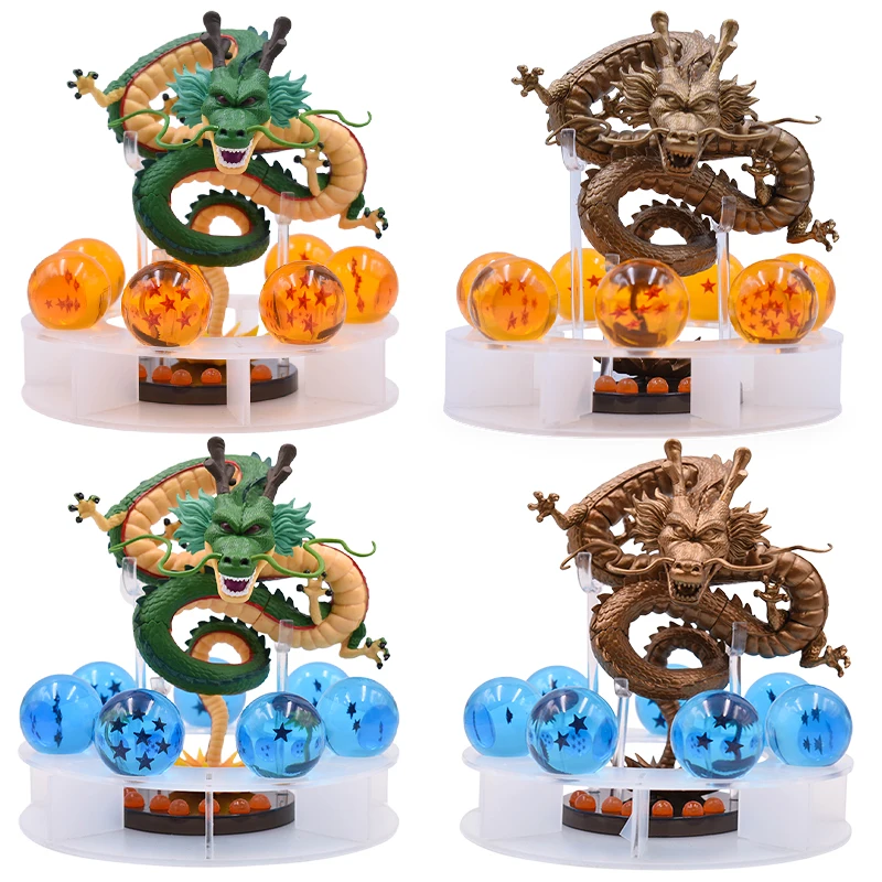 Фигурки аниме Shenron 16 см, игрушки, экшн-фигурки из ПВХ Shenlong с комплектом хрустальных шариков 3,5 см, акриловая полка, коллекционные модели кукол
Фигурки аниме Shenron 16 см, игрушки, экшн-фигурки из ПВХ Shenlong с комплектом хрустальных шариков 3,5 см, акриловая полка, коллекционные модели кукол