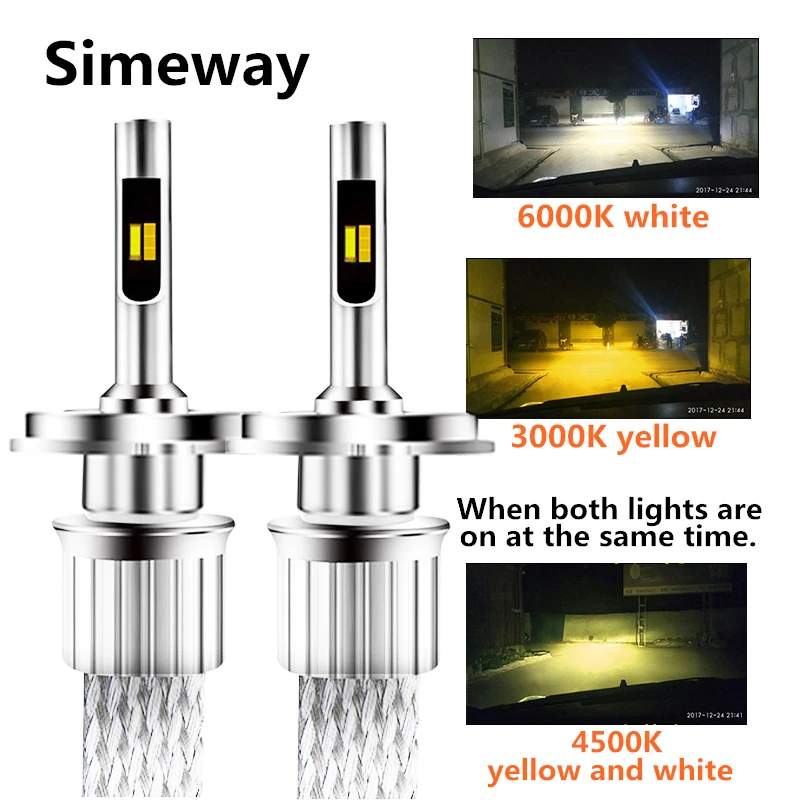 2pcs Car Headlight H11 H8 881 LED D2H D2S h4 h1 HB3 9005 H7 H3 hb4 H27 880 100W 12V 3000k & 6000K 2-color LED Fog Lamps
2pcs Car Headlight H11 H8 881 LED D2H D2S h4 h1 HB3 9005 H7 H3 hb4 H27 880 100W 12V 3000k & 6000K 2-color LED Fog Lamps