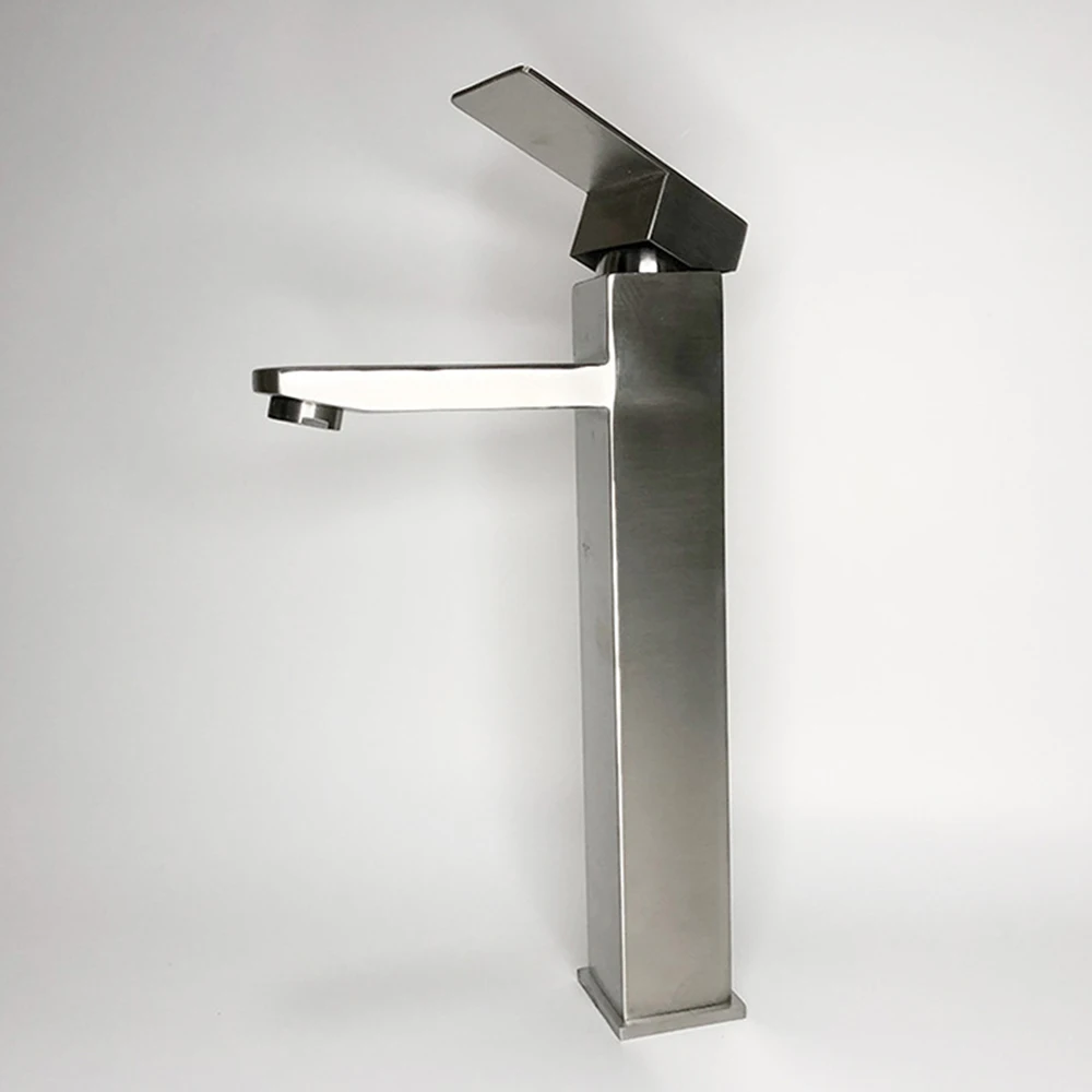 

SKOWLL Bathroom Faucet Modern Deck Mount Vessel Sink Faucet Single Handle Lavatory Faucet, Brushed Nickel