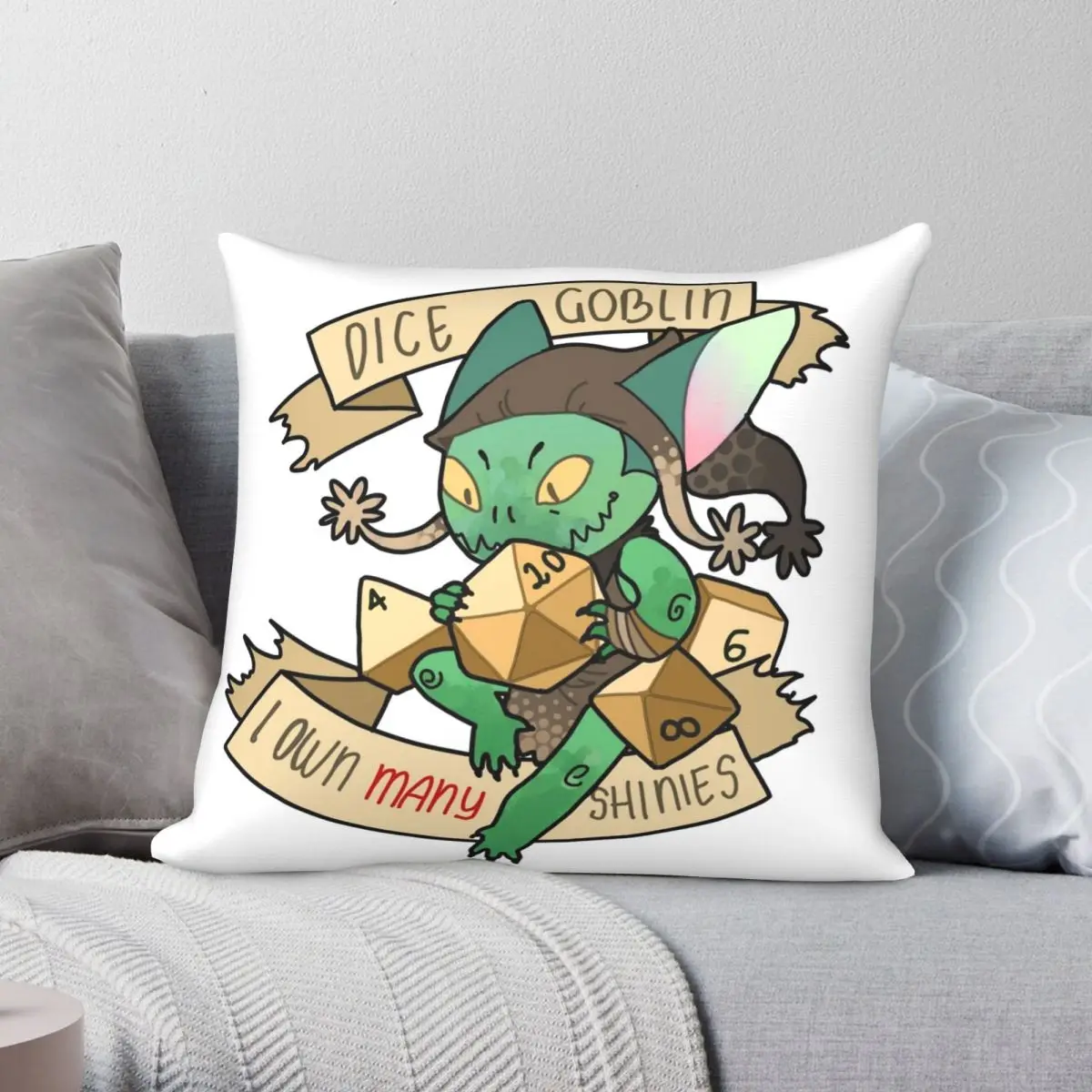 DICE GOBLIN 1 Square Pillowcase Polyester Linen Velvet Printed Zip Decor Pillow Case Room Cushion Cover 18"
DICE GOBLIN 1 Square Pillowcase Polyester Linen Velvet Printed Zip Decor Pillow Case Room Cushion Cover 18"