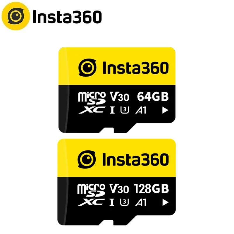 

Карта памяти Insta360 SD для Insta 360 X3 Ace Pro ONE X2 ONE RS / R X 3 64 Гб 128 ГБ V30 A1, высокоскоростные оригинальные аксессуары