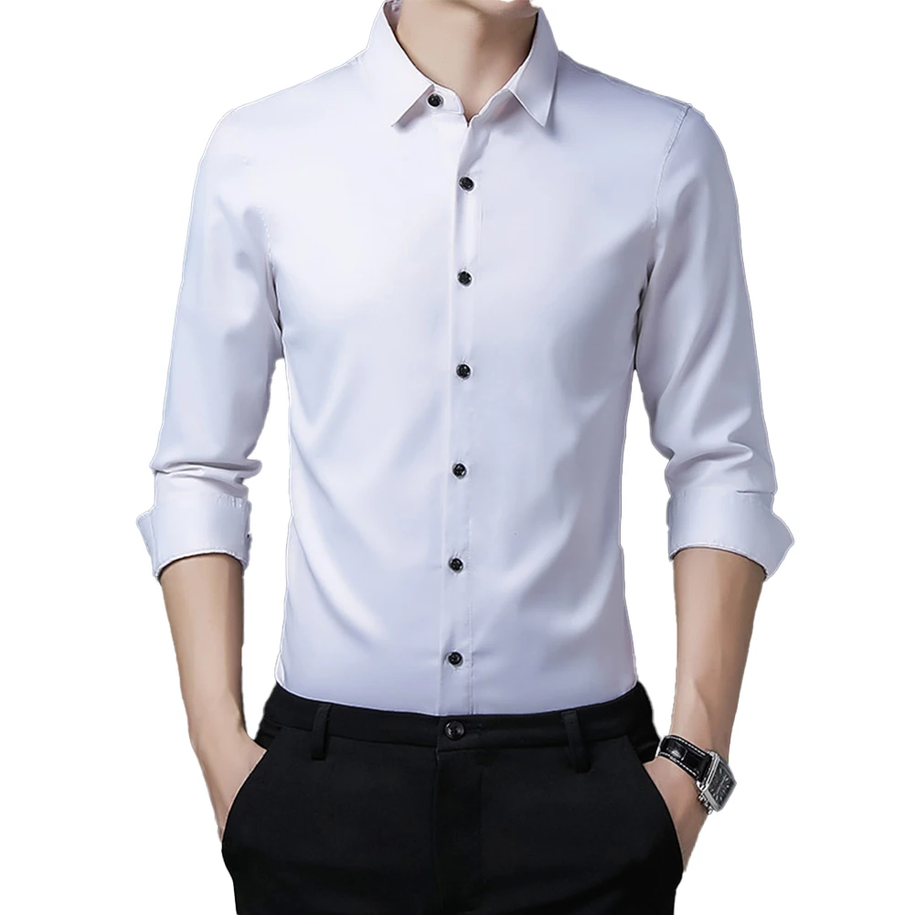Mens Casual Formal Office Button Down Lapel Long Sleeve Business Dress Shirt Blouse Tops Solid Simple Slim Fit Men's Shirt
Mens Casual Formal Office Button Down Lapel Long Sleeve Business Dress Shirt Blouse Tops Solid Simple Slim Fit Men's Shirt