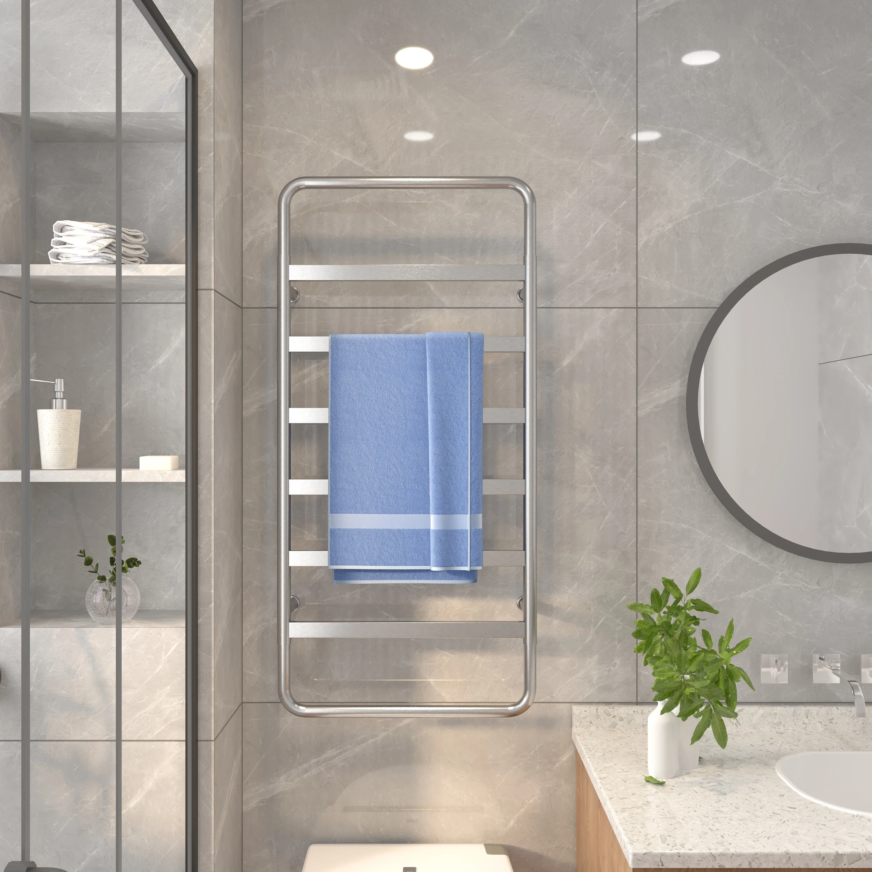 Hot Spa Electric Stainless Steel 304 Towel Warmer Round Tube Heated Rail Towel Warmer Rack 
Hot Spa Electric Stainless Steel 304 Towel Warmer Round Tube Heated Rail Towel Warmer Rack