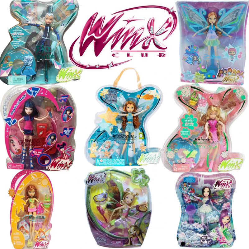 

Original Rare Winx Doll Limited Edition Fashion Fairy Rainbow World of Winx Anime Action Figures Club Enchantix Doll Girls Toys