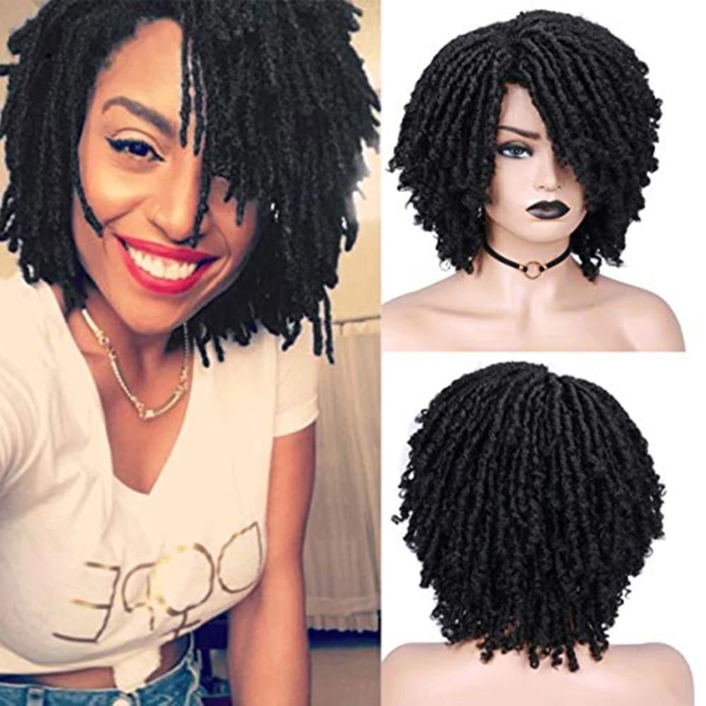 Synthetic Wigs for Black Women Short Black Faux locs Afro African Hairstyle Braided Wigs Crochet Twist Fiber Hair Wigs
Synthetic Wigs for Black Women Short Black Faux locs Afro African Hairstyle Braided Wigs Crochet Twist Fiber Hair Wigs