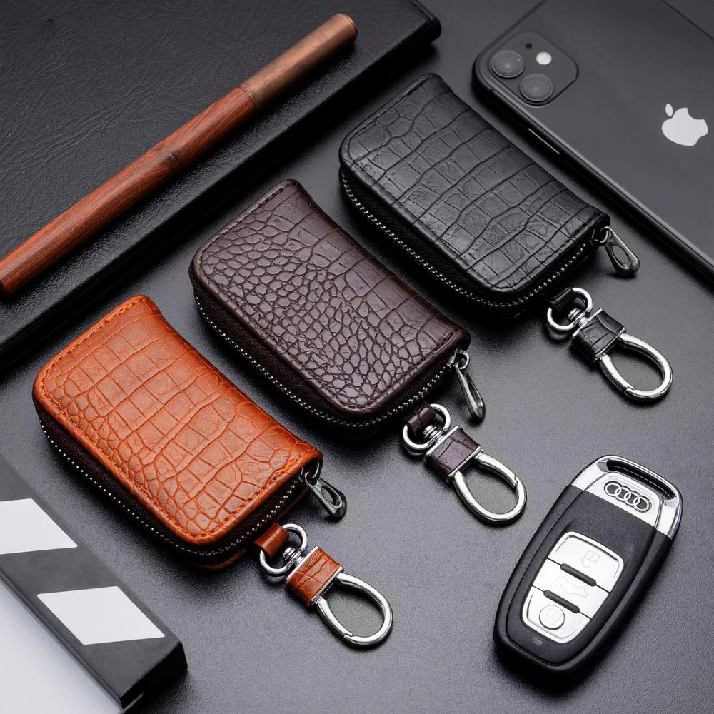 Fashion Pu Leather Car Key Bag Unisex Crocodile Print Zipper Key Housekeeper Cow Split Leather Key Organizer Case Wallet For Men
Fashion Pu Leather Car Key Bag Unisex Crocodile Print Zipper Key Housekeeper Cow Split Leather Key Organizer Case Wallet For Men