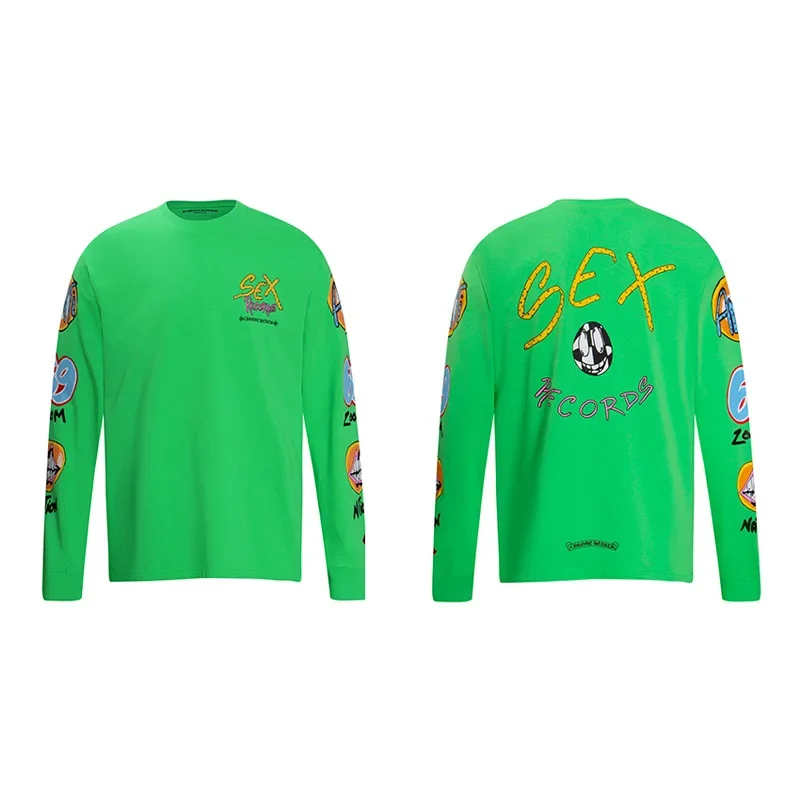 Fashion Top of the line Spring/Summer New Chrome HeartsSex Records Graffiti Limited Long sleeved T-shirt Luxury
Fashion Top of the line Spring/Summer New Chrome HeartsSex Records Graffiti Limited Long sleeved T-shirt Luxury