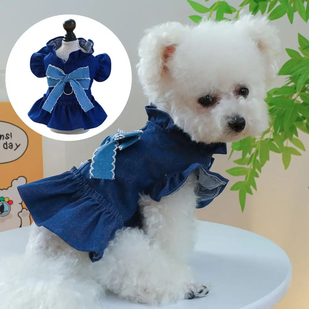 Charming Pet Dress with Ruffle Sleeves Premium Pet Dress with Precise Wiring Stylish Pet Dress Charming Denim for Dogs for Small
Charming Pet Dress with Ruffle Sleeves Premium Pet Dress with Precise Wiring Stylish Pet Dress Charming Denim for Dogs for Small