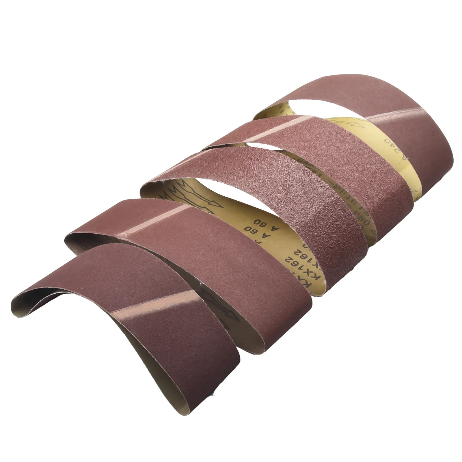 Abrasive Band Sanding Belts 75mm*533mm Set 60/80/120/180/240 Grits Accessories Alumina Burgundy Kit Replacement
Abrasive Band Sanding Belts 75mm*533mm Set 60/80/120/180/240 Grits Accessories Alumina Burgundy Kit Replacement